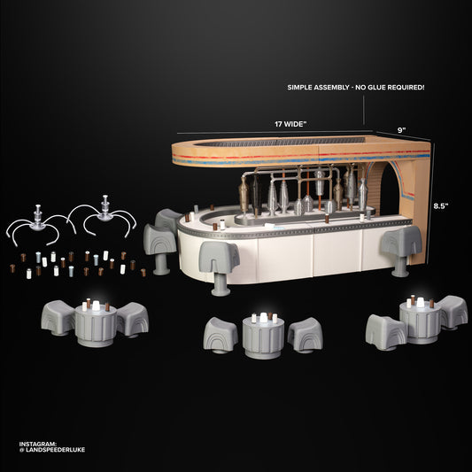 3D Printed Star Wars Cantina Diorama Bar 1/12 Black Series, Hot Toys & Vintage