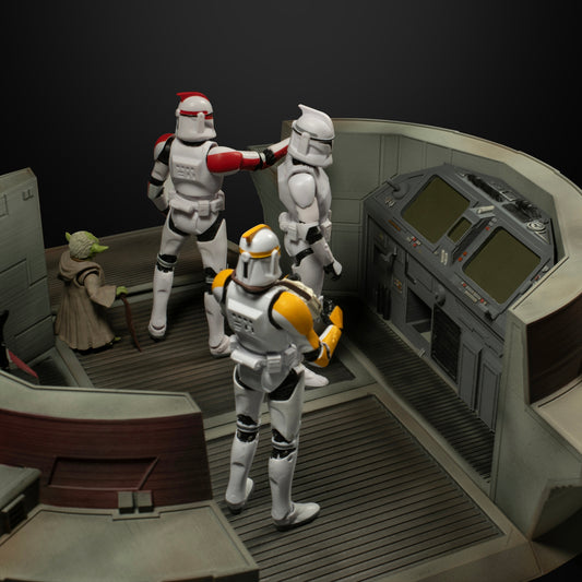 3D printed Clone Wars Forward command centre for Black Series figures