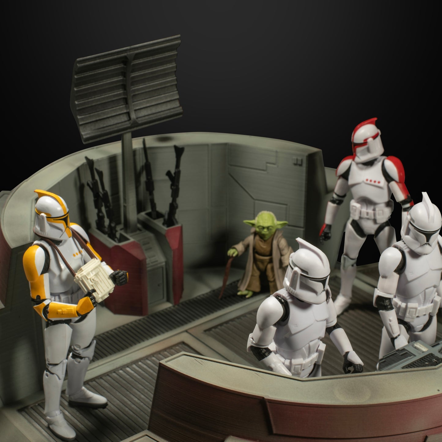 3D printed Clone Wars Forward command centre for Black Series figures