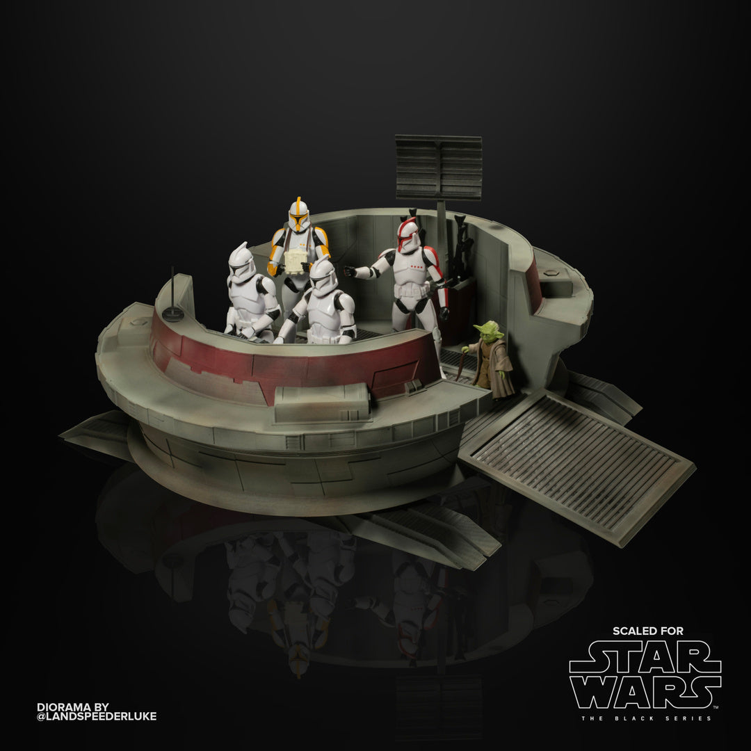 3D printed Clone Wars Forward command centre for Black Series figures