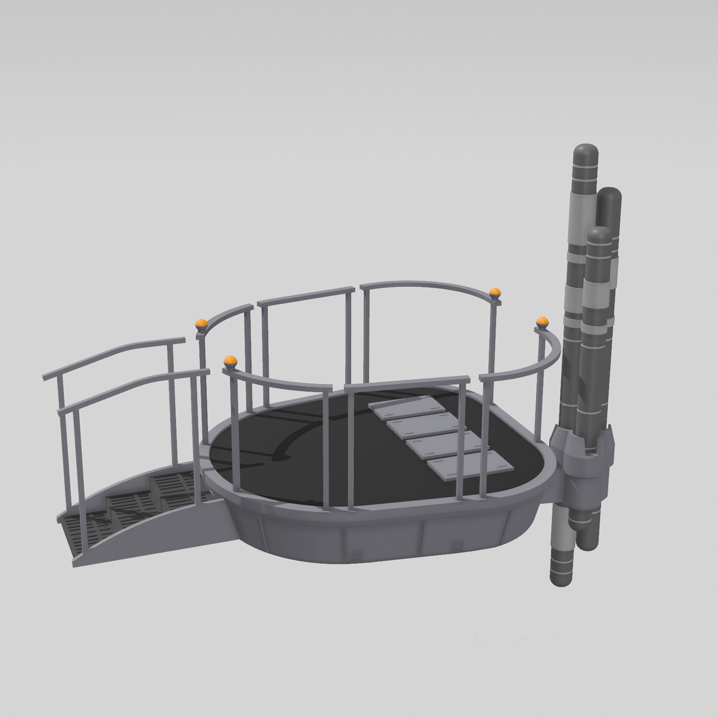 3D Printed Bespin Duel Display Set for Star Wars The Black Series 6 Inch Figures