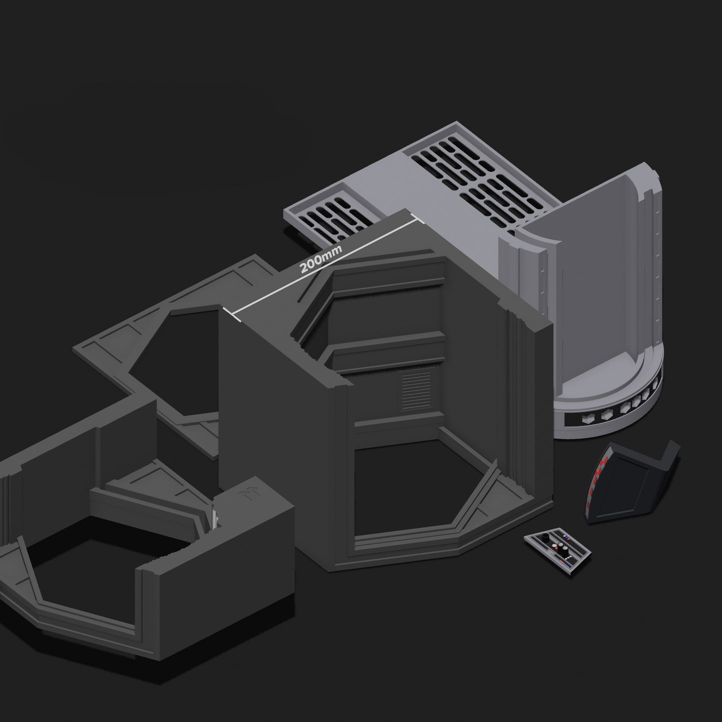 3D printed Death Star Detention Block & Leias cell for Black Series