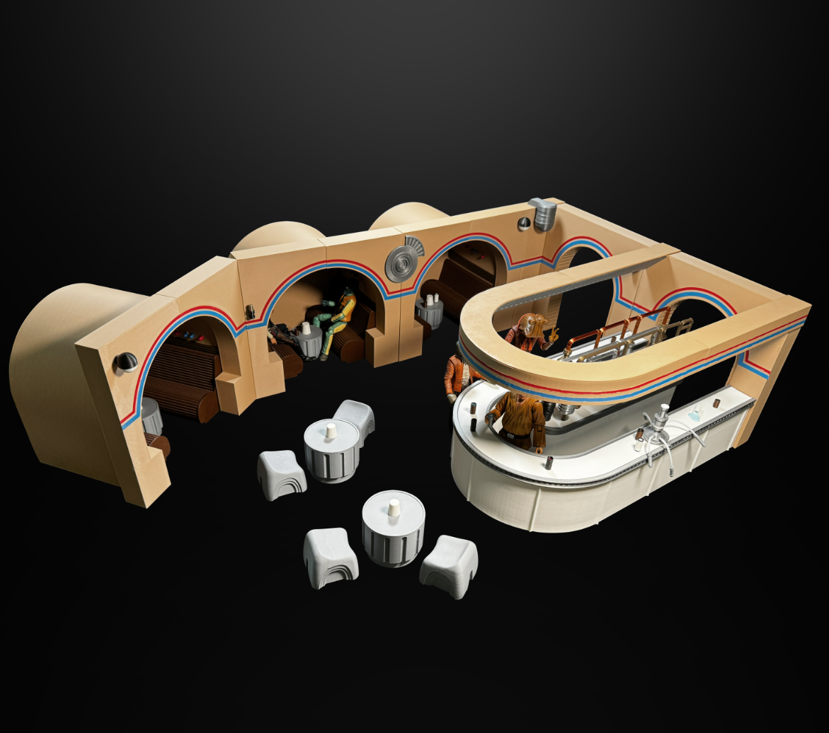 3D Printed Star Wars Cantina Diorama Alcoves 1/12 Black Series, Hot Toys & Vintage