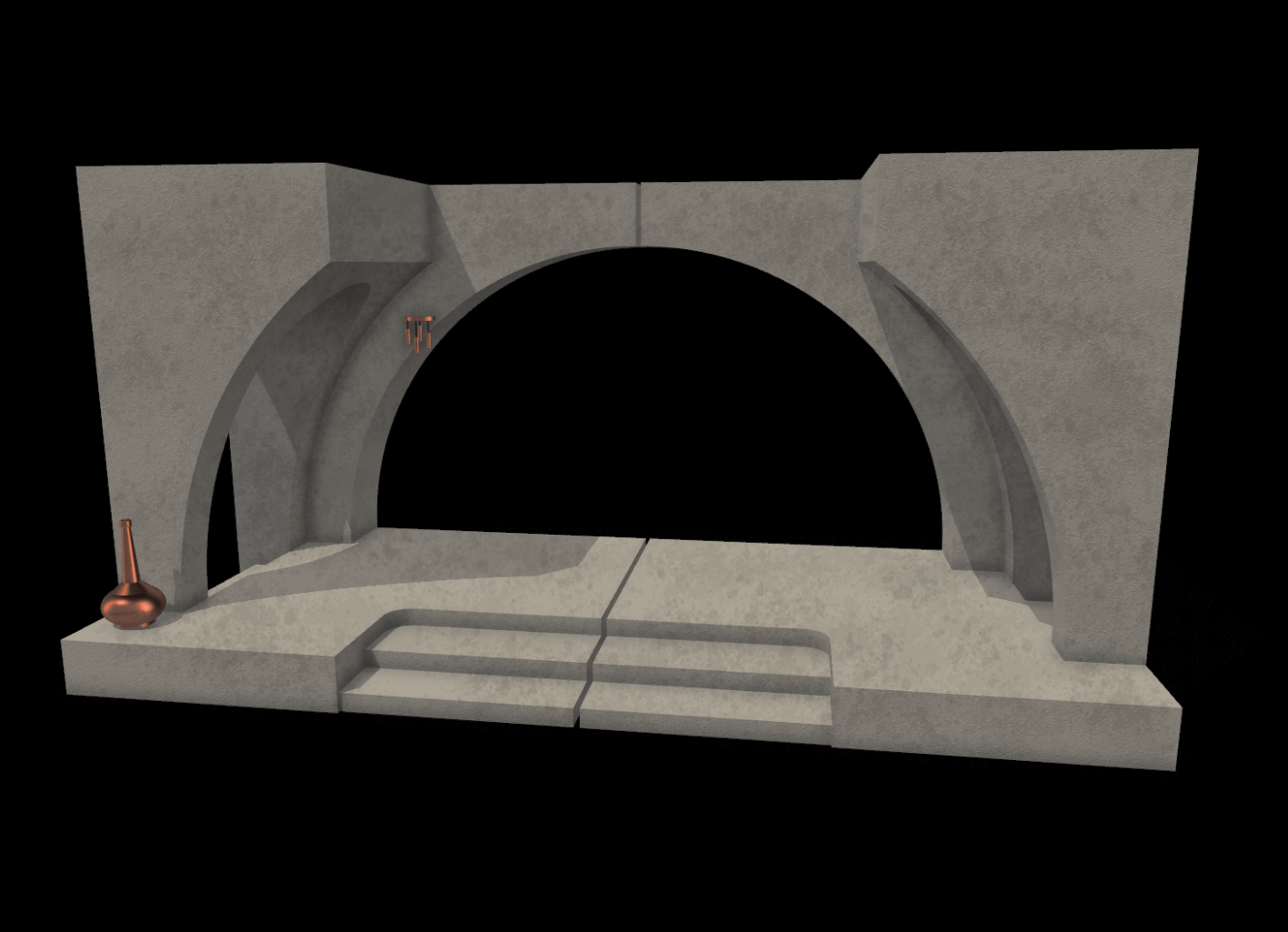 3D Printed Jabba's Palace Alcove Diorama for 3.75" Star Wars Figures