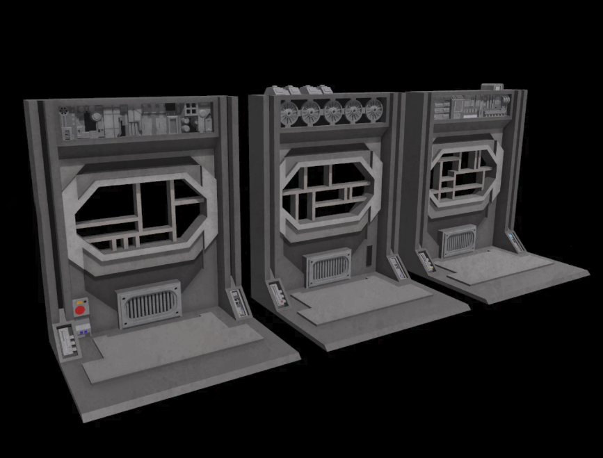 3D Printed Sci-Fi Corridor Diorama 2 for 3.75" and 6" Star Wars figures