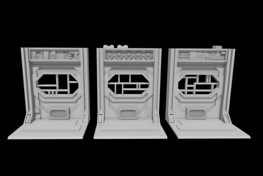 3D Printed Sci-Fi Corridor Diorama 2 for 3.75" and 6" Star Wars figures