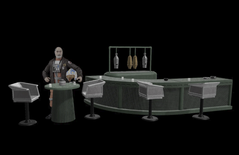 3D Printed Adelphi Cantina Diorama For Star Wars Black Series Figures
