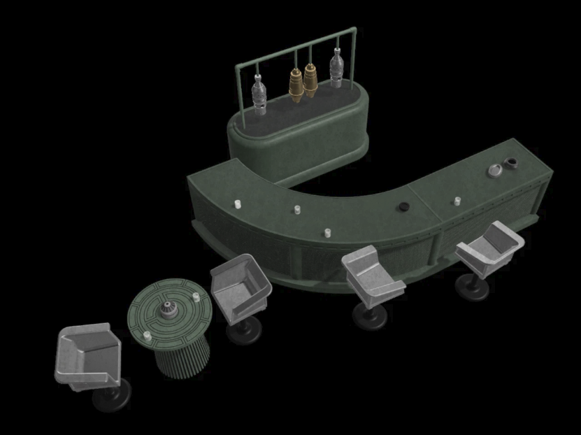 3D Printed Adelphi Cantina Diorama For Star Wars Black Series Figures