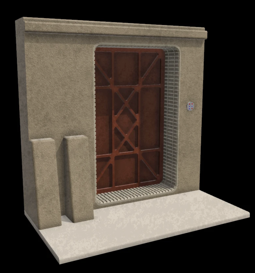 3D Printed Mos Eisley Door Diorama For Star Wars figures