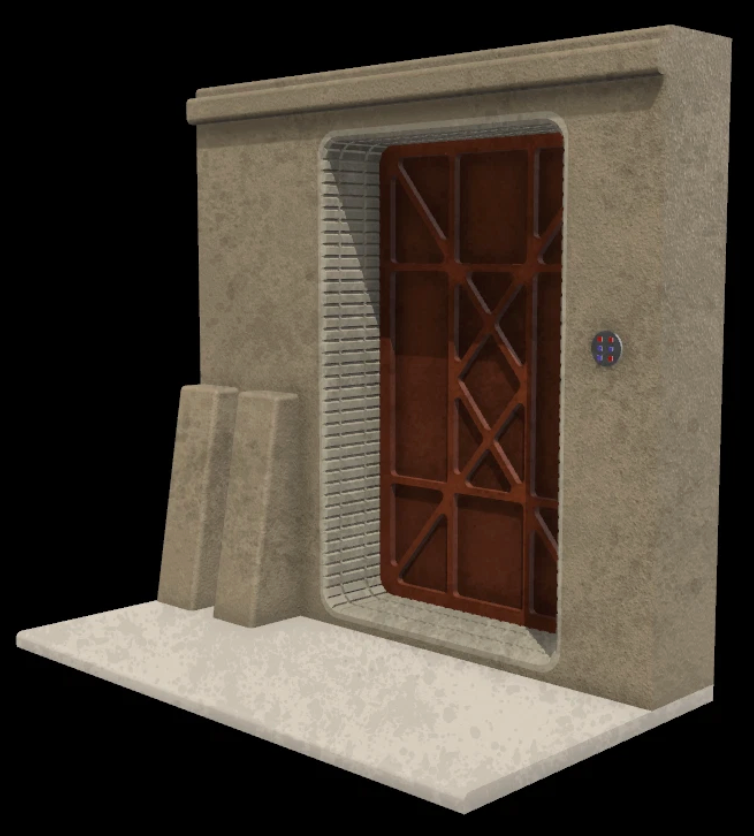 3D Printed Mos Eisley Door Diorama For Star Wars figures