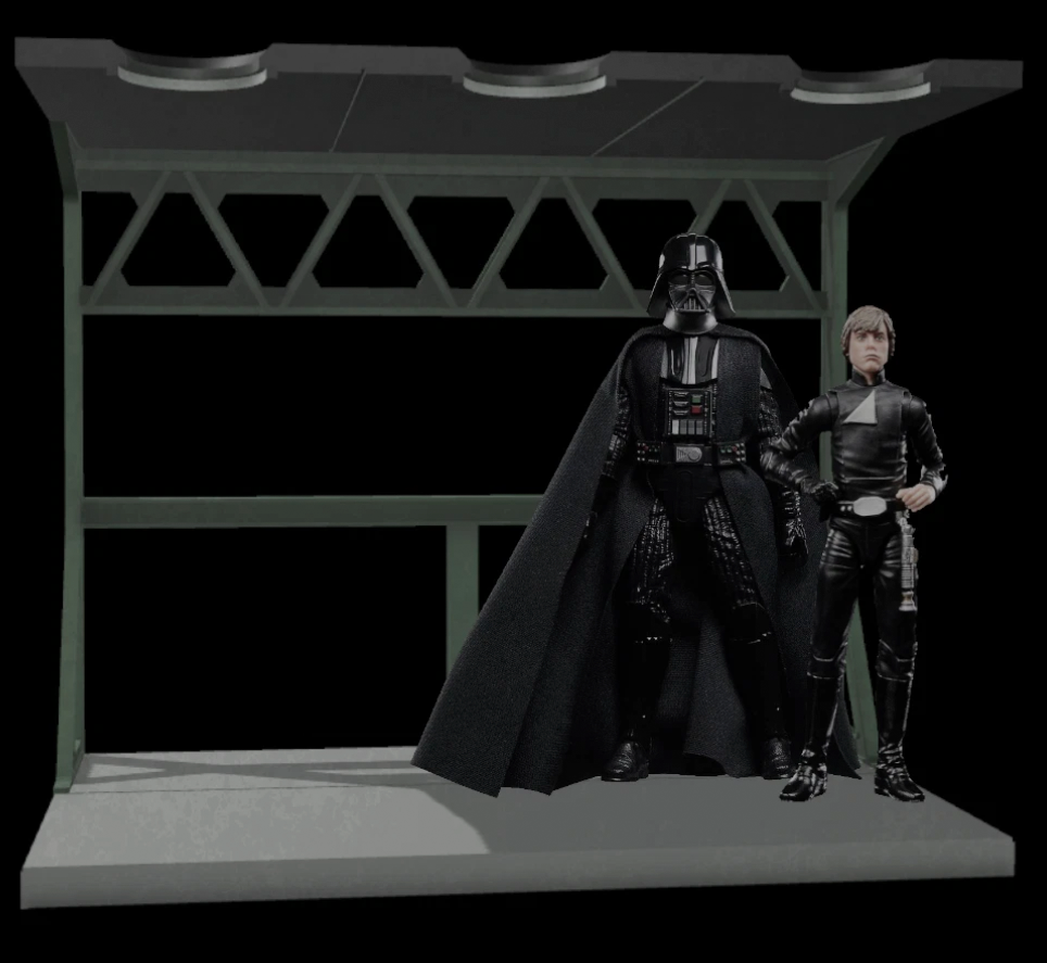 3D printed ROTJ Endor gantry diorama for Star Wars Black Series Figures