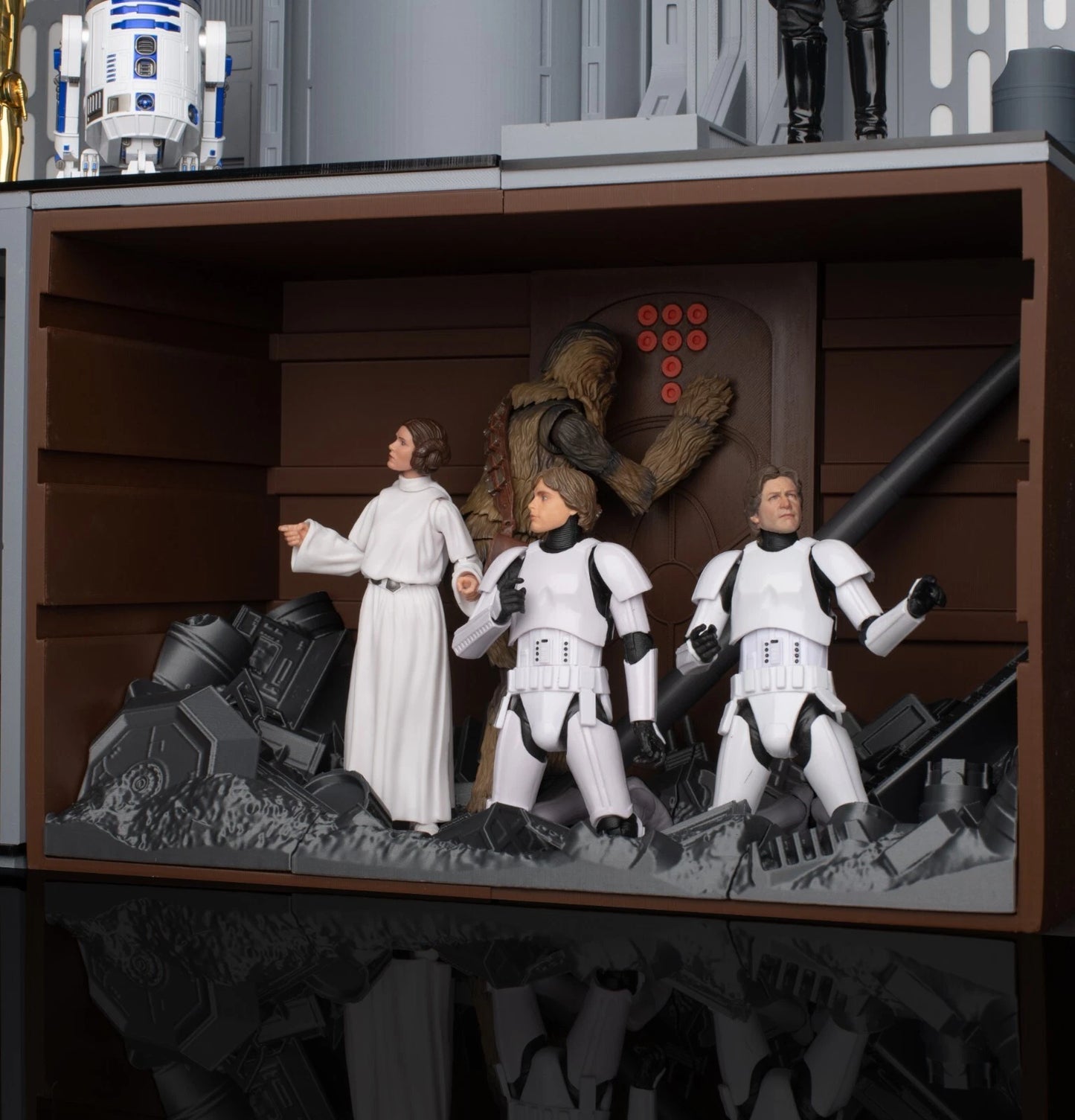 3D Printed Star Wars Death Star Stackers Dio for Black Series (6") Figures 1/12