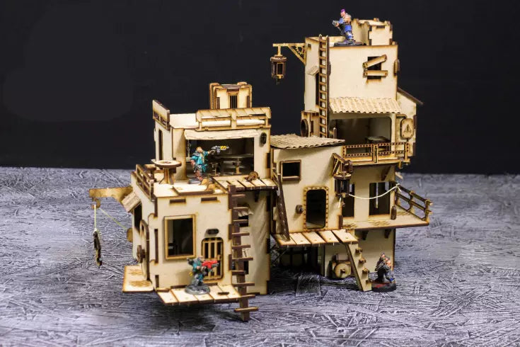War gaming terrain table top Shanty Town set