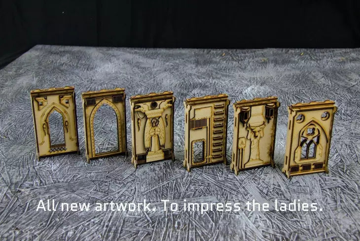 War gaming terrain table top gaming Bulk Heads 5" Terrain set