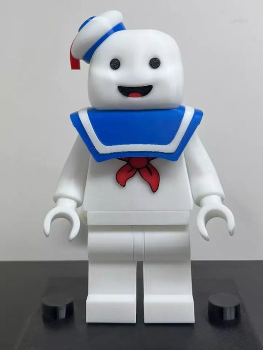 3D Printed. 9" Lego inspired Stay Puft Bibendum Chamallow figure