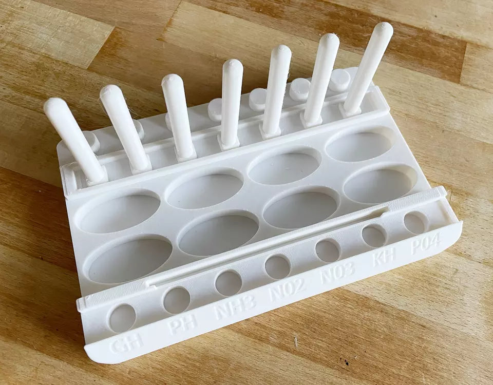 API Aquarium test kit tube holder and drying rack extended version with P04