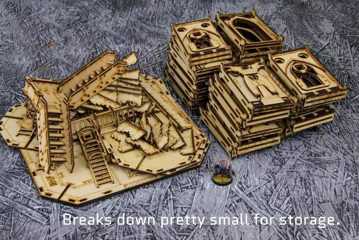 War gaming terrain table top gaming Bulk Heads 5" Terrain set