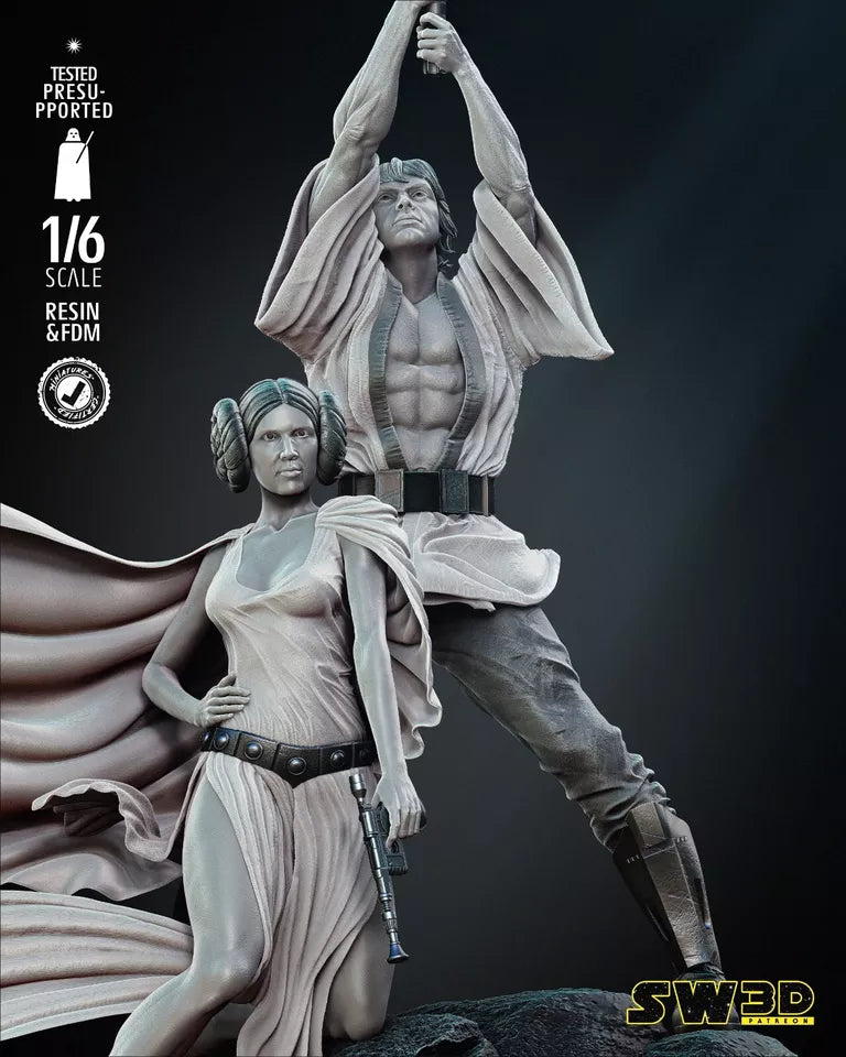 STAR WARS - 1/16th ScaleLuke & Leia Diorama