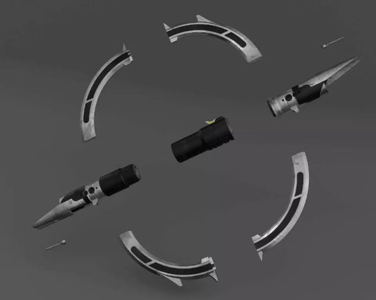 Marrok Inspired 3D Printed Raw, Unpainted Saber, Ashoka, Star Wars.