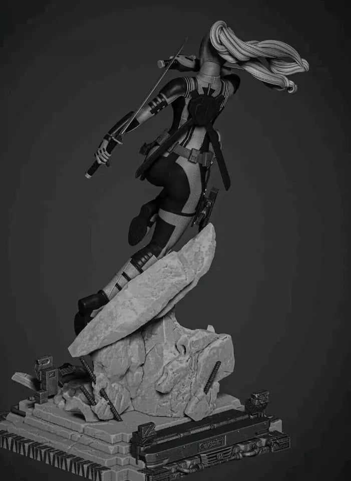 Marvel Ladypool Diorama 1/16 Scale Resin 3d printed model kit