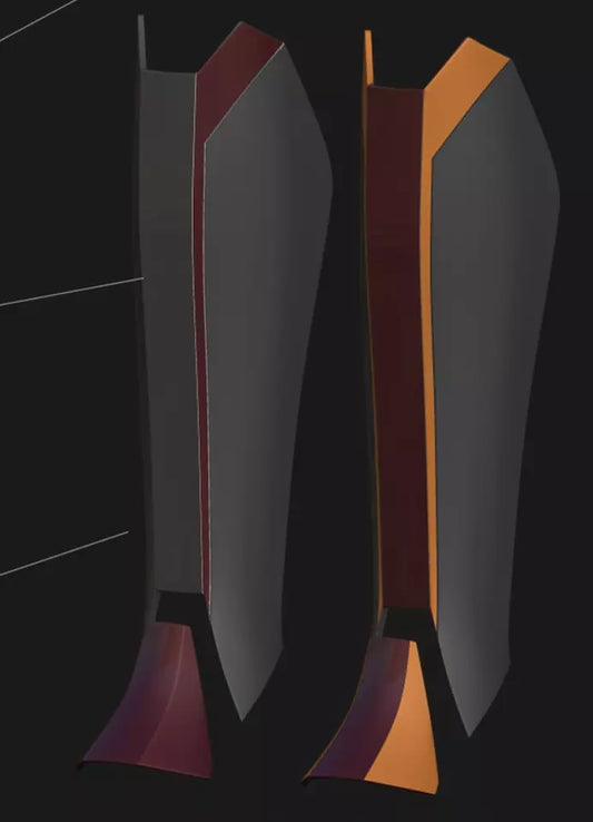 Sabine Wren Inspired 3D Printed Raw Shin Armour, Ashoka, Star Wars