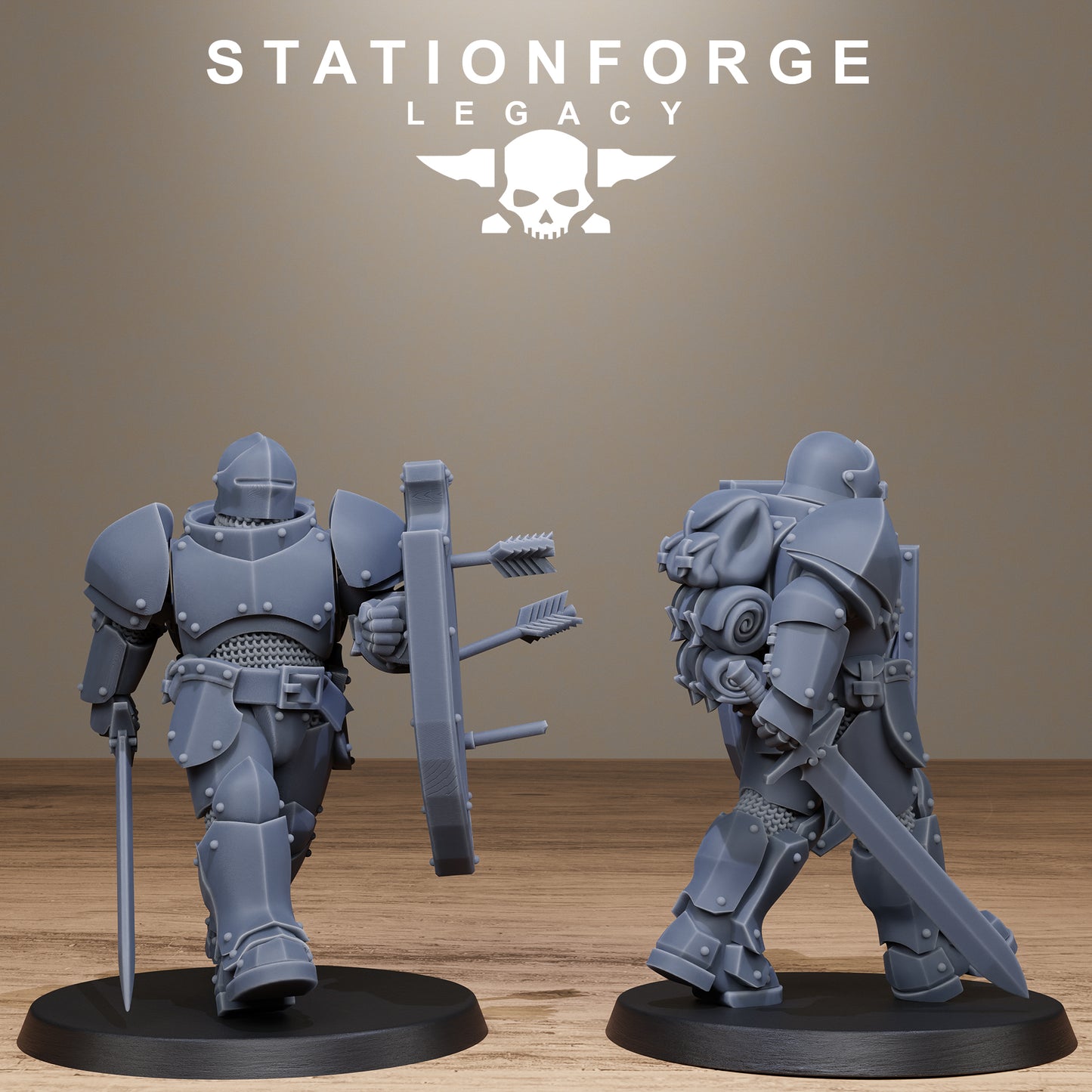 The Solaris Infantry from Station Forge Legacy 32mm Inc Bases