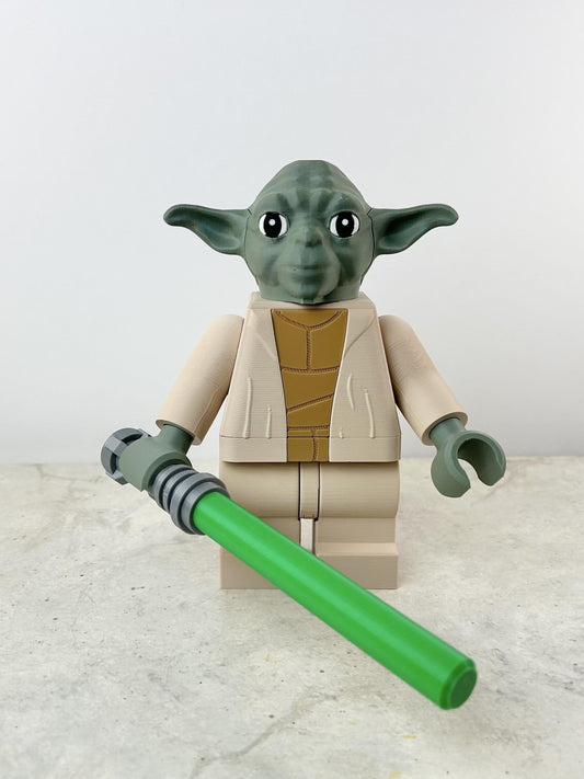 9" Lego inspired Deluxe Yoda Figure