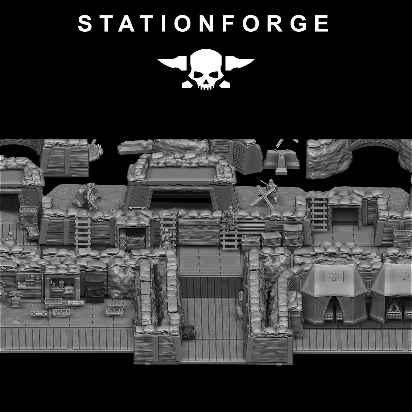 GrimGuard Trench Terrain By Station Forge