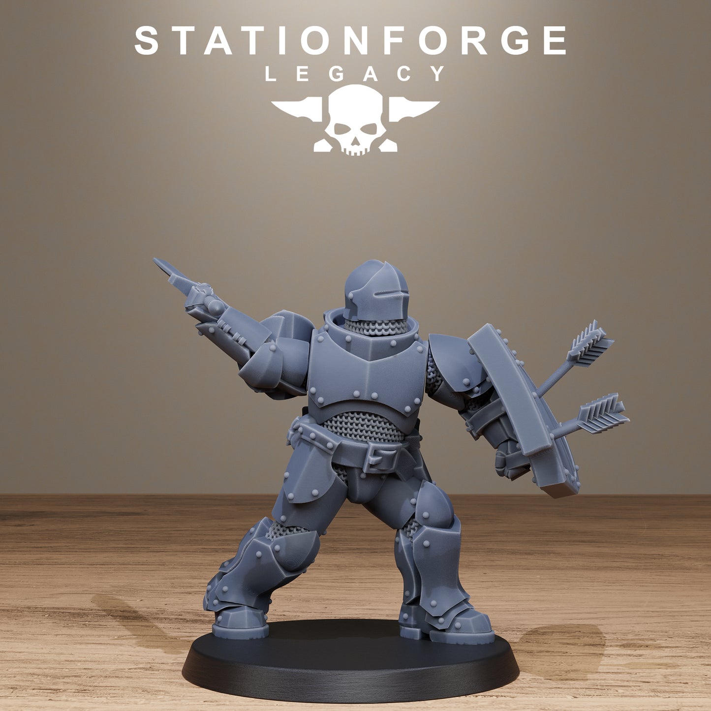 The Solaris Infantry from Station Forge Legacy 32mm Inc Bases