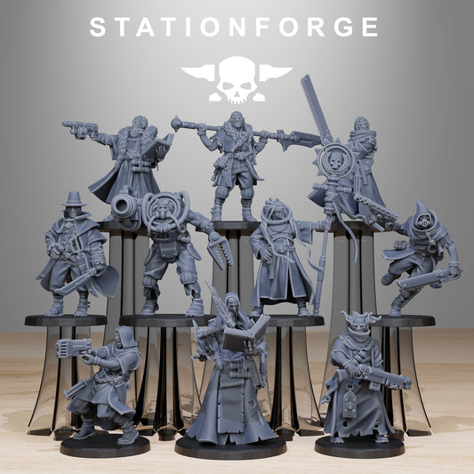 GrimCorp Mercenaries Miniatures - Station Forge Figures