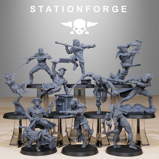 The GrimCorp Jesters from Station Forge 32mm