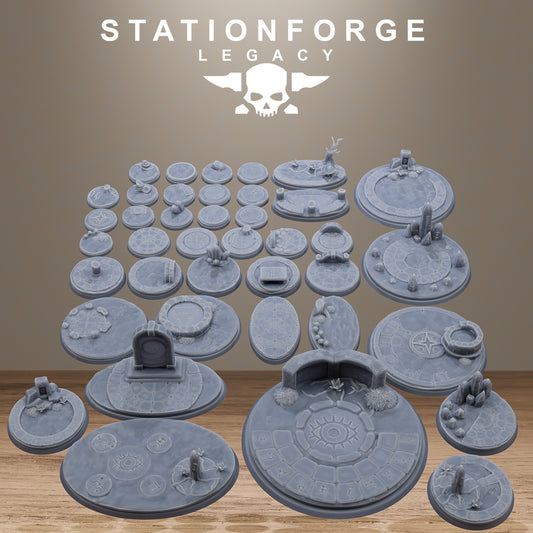 Mystic Base Pack | Grimdark | Scenic Bases from Station Forge Legacy 32mm