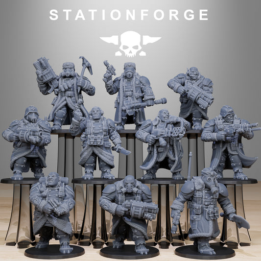 GrimGuard Frostwatch Mutants Miniatures - Station Forge Warhammer Figures