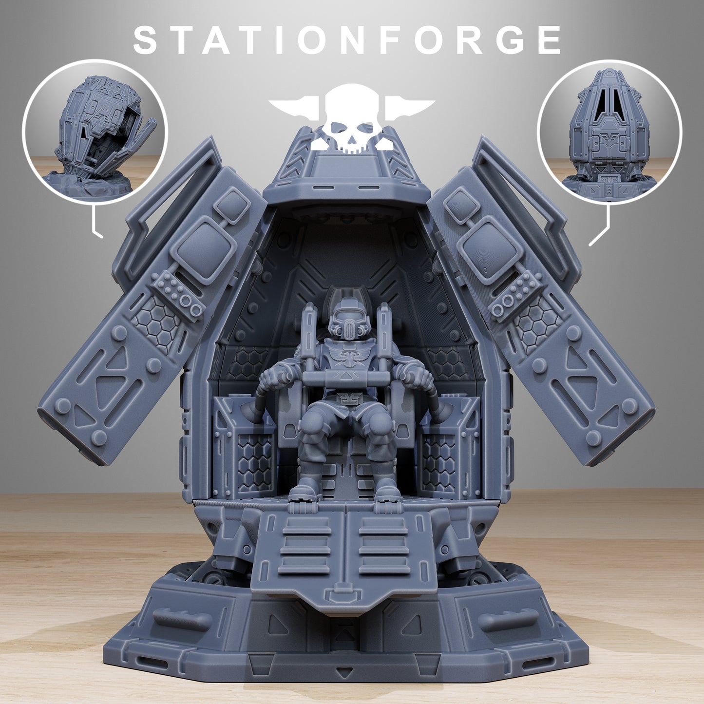 Vaskar Drop Pod Miniature - Station Forge Figures