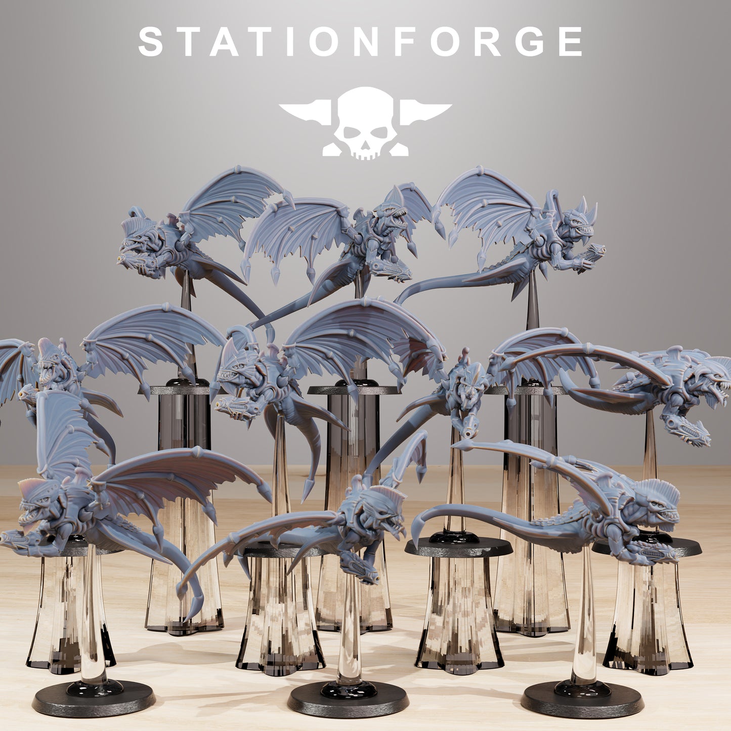 Xenarid Flyers from Station Forge 32mm