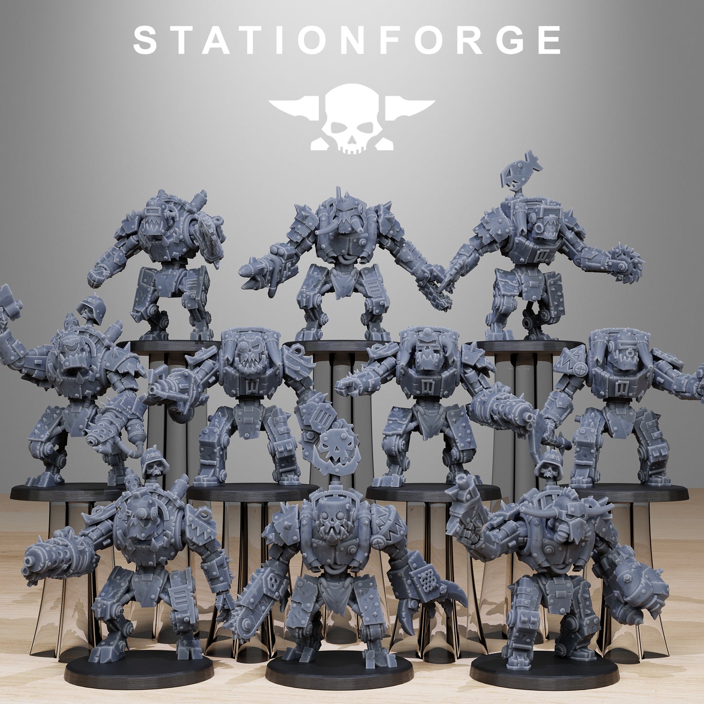 Orkaz Bots Infantry Miniatures - Station Forge Figures