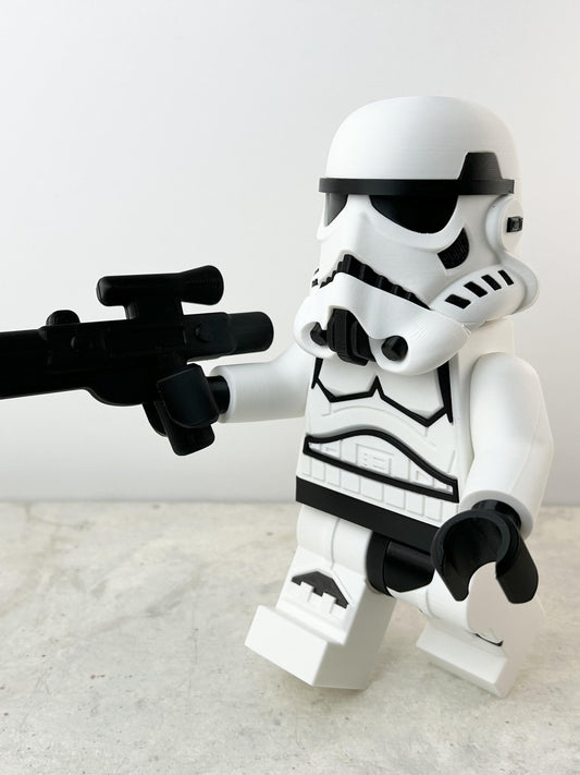 9" Lego inspired Deluxe Storm Trooper Figure