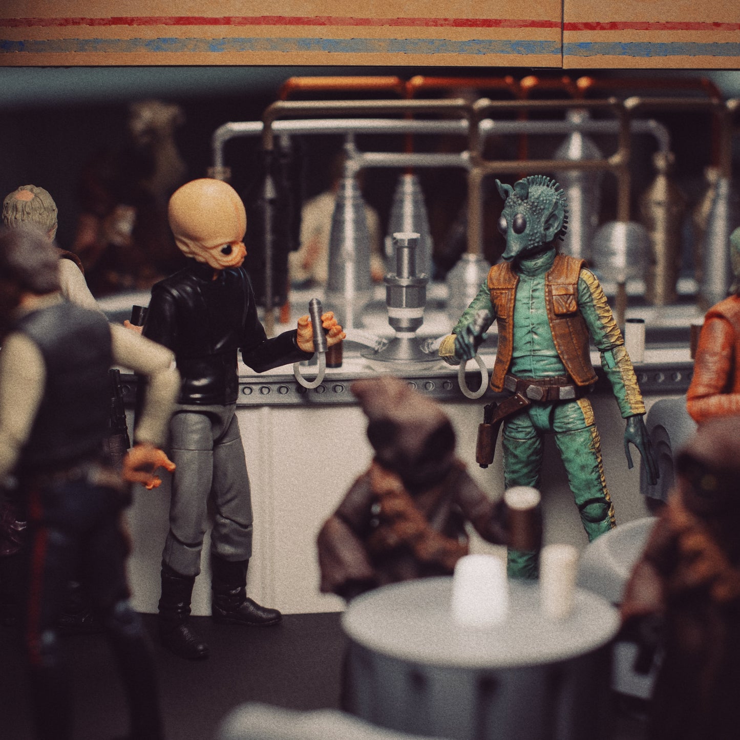 3D Printed Star Wars Cantina Diorama Bar 1/12 Black Series, Hot Toys & Vintage