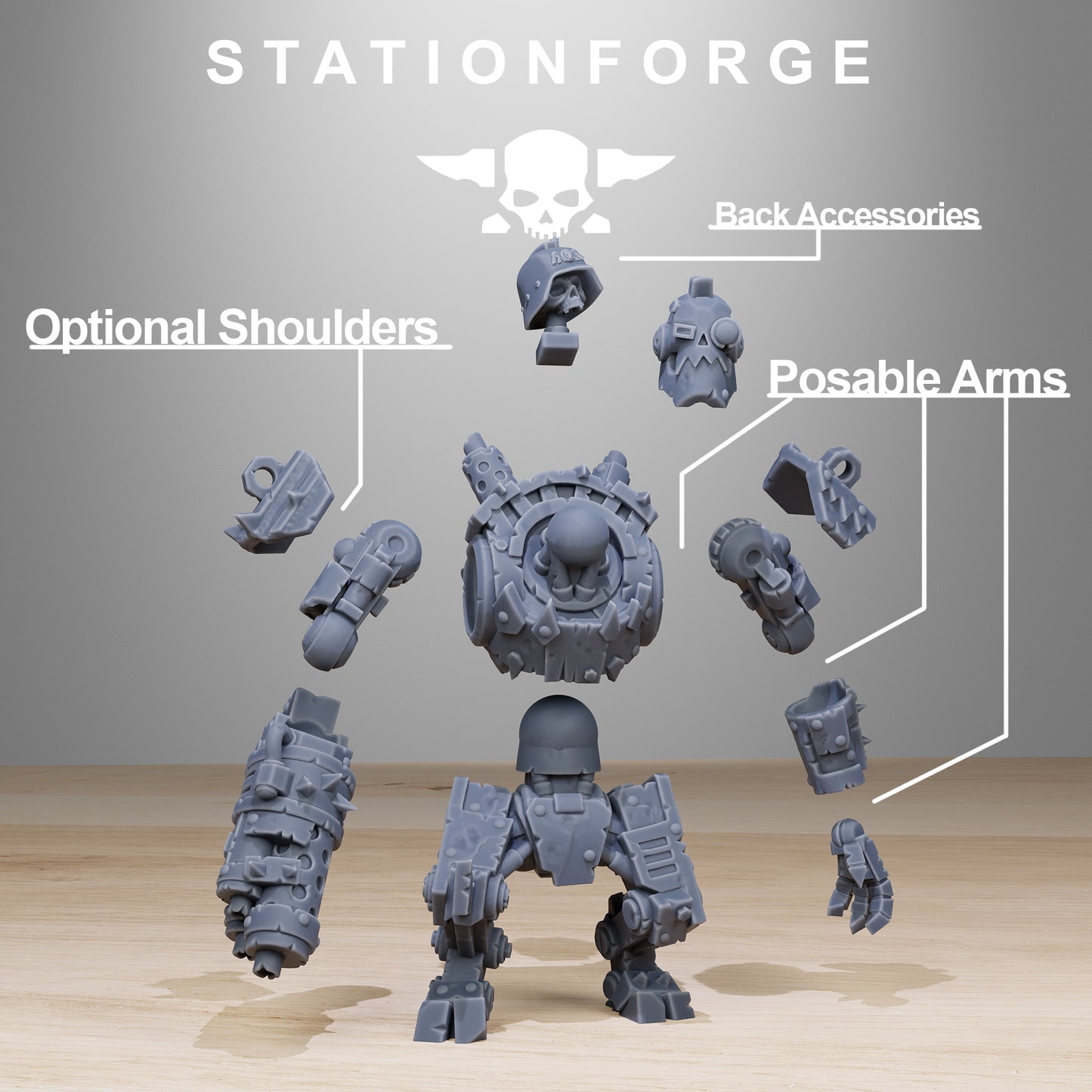 Orkaz Bots Infantry Miniatures - Station Forge Figures