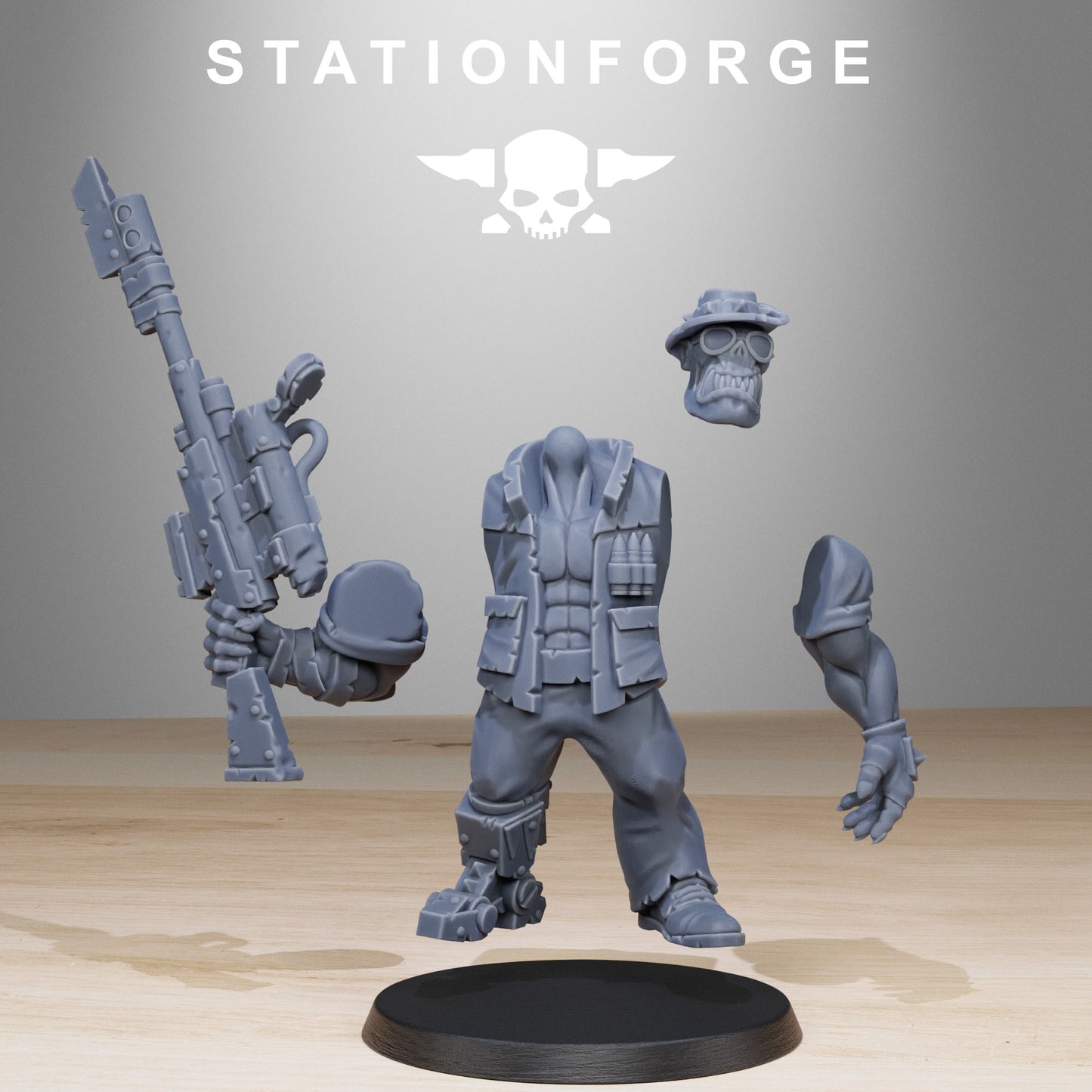 The Orkaz Team Fighters from Station Forge 32mm