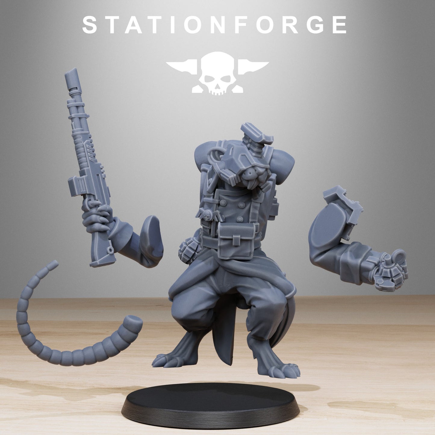 The GrimGuard Racticus from Station Forge 32mm