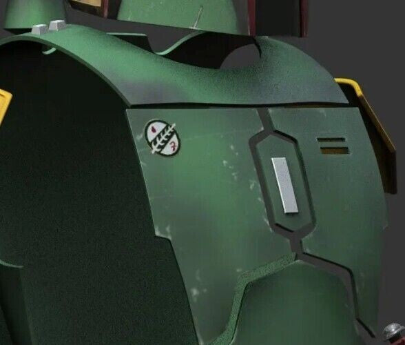 Star Wars Boba Fett Inspired Armour neck plate, Mandalorian, Cosplay.