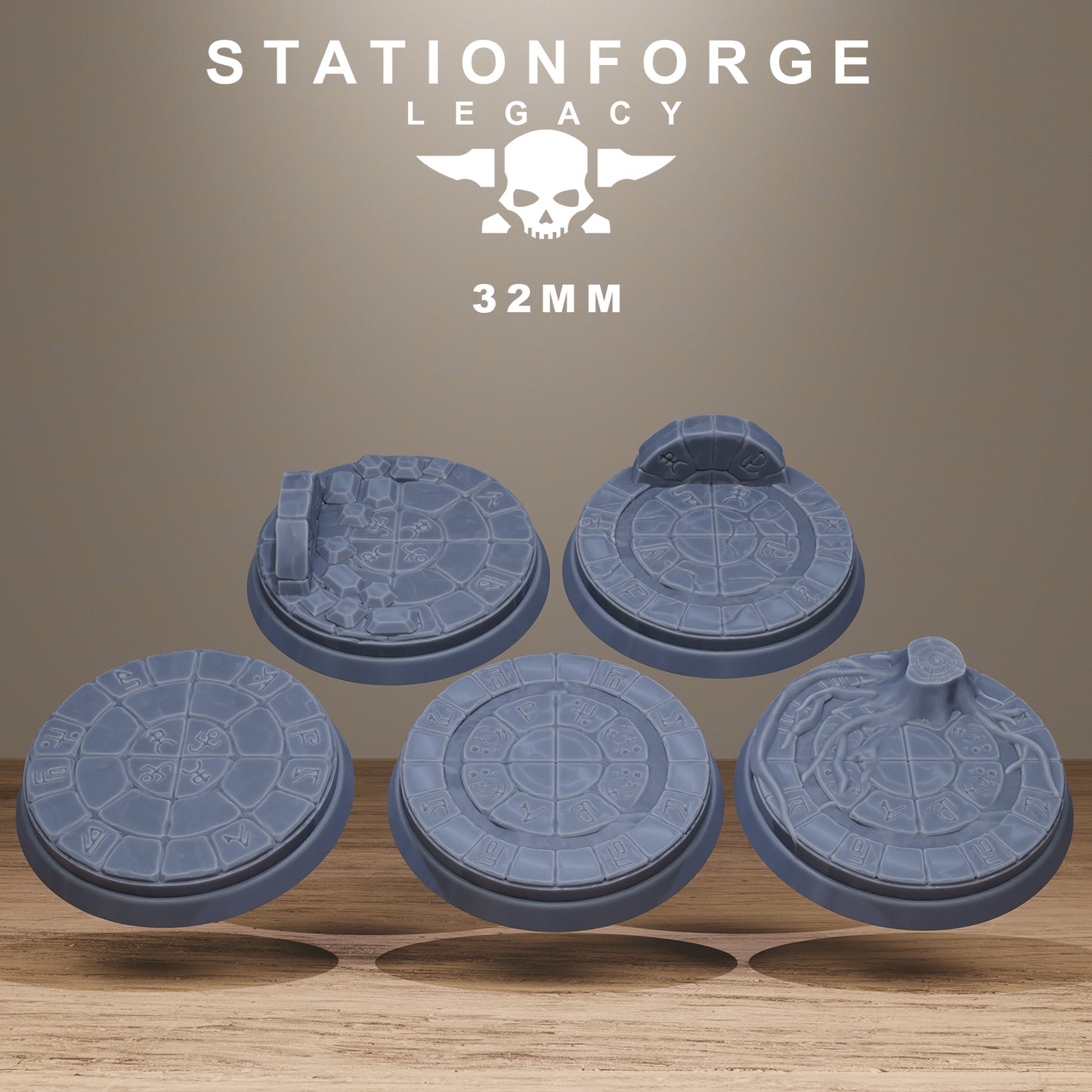 Mystic Base Pack | Grimdark | Scenic Bases from Station Forge Legacy 32mm