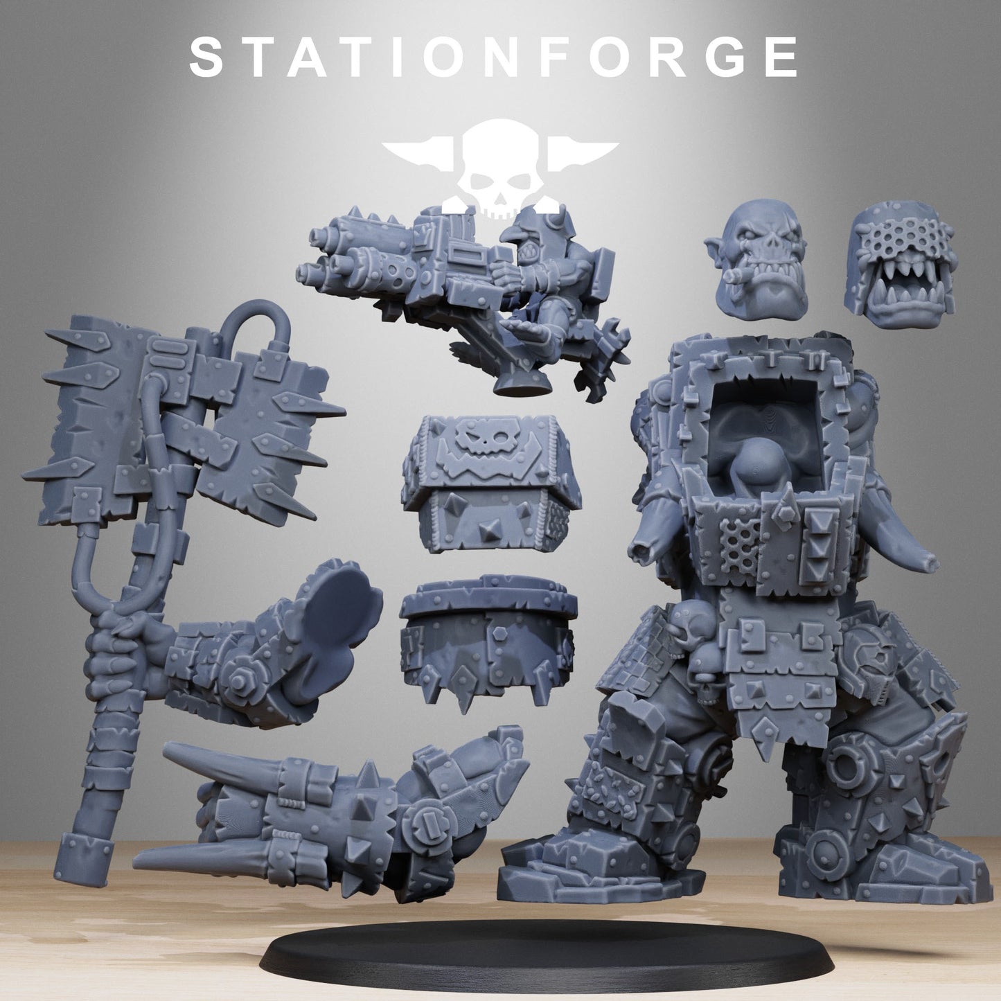 The Orkaz Commander from Station Forge 32mm