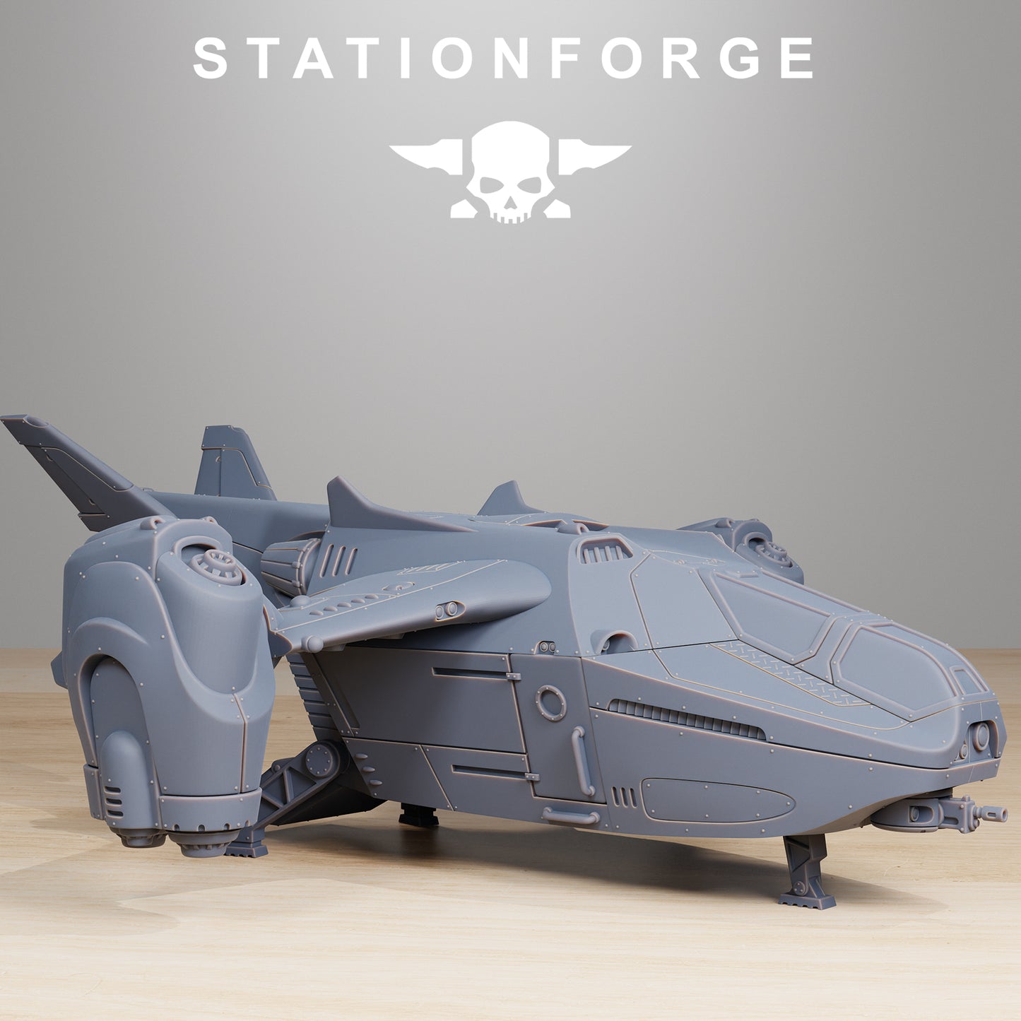 The Vaskar dropship and crew from Station Forge 32mm