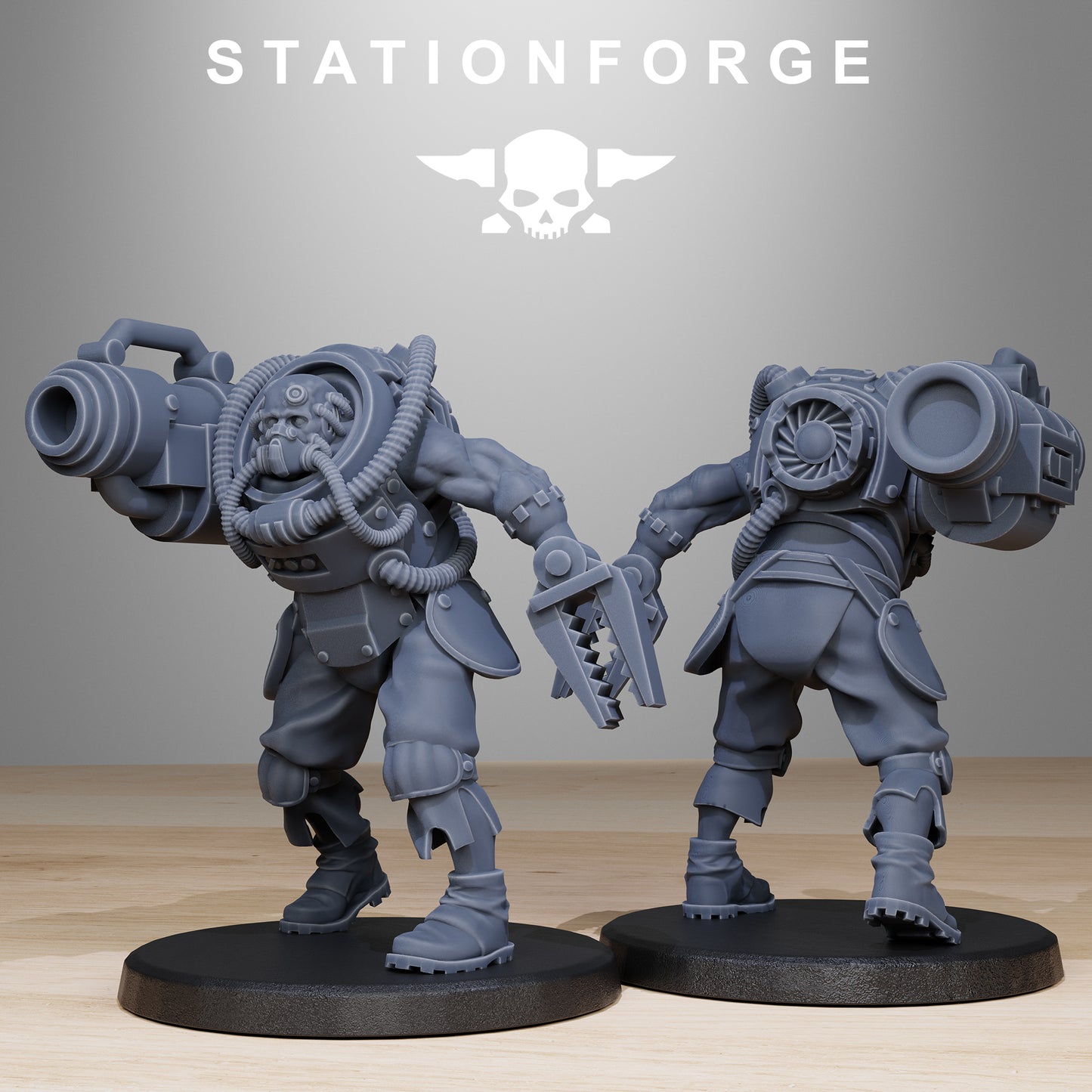 GrimCorp Mercenaries Miniatures - Station Forge Figures