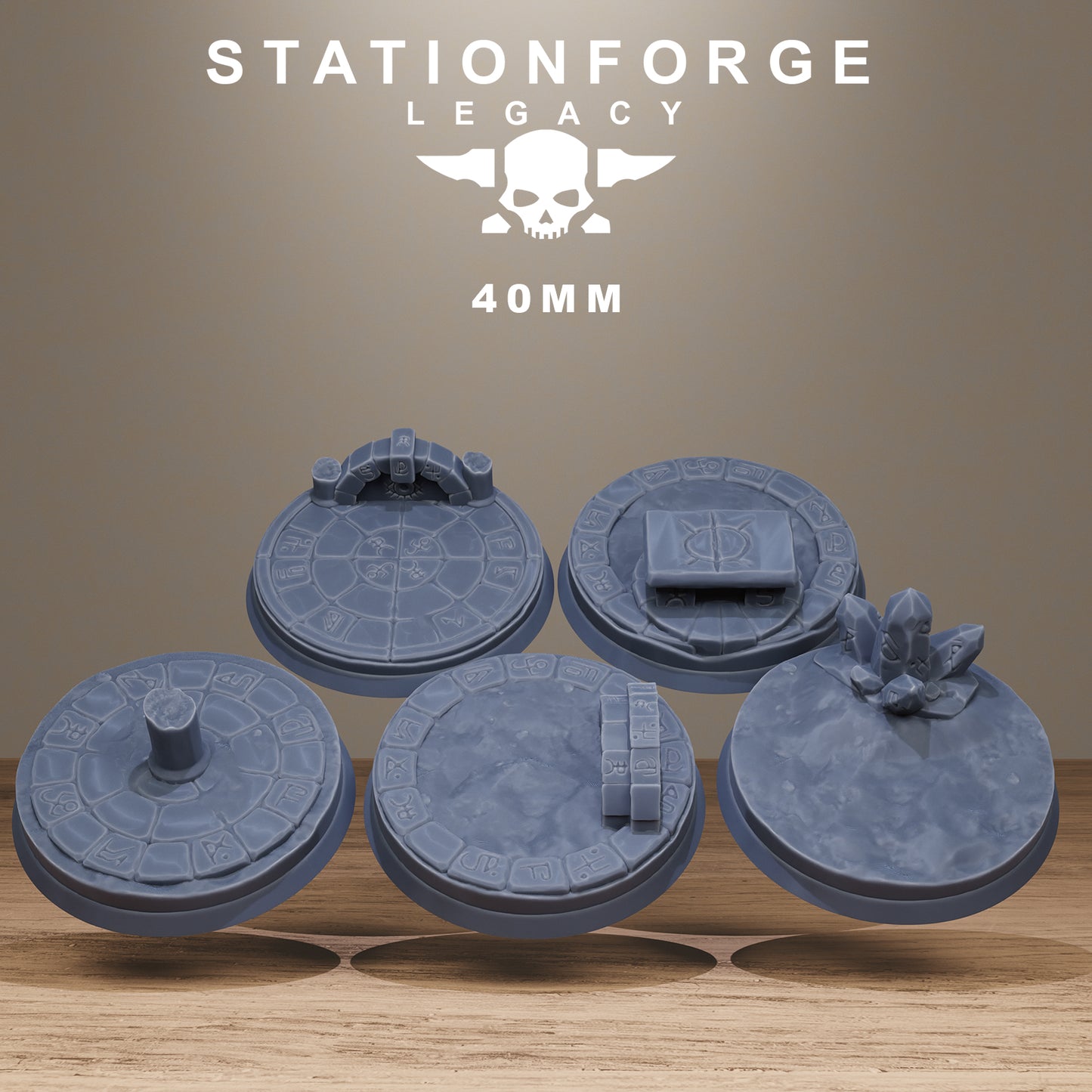 Mystic Base Pack | Grimdark | Scenic Bases from Station Forge Legacy 32mm