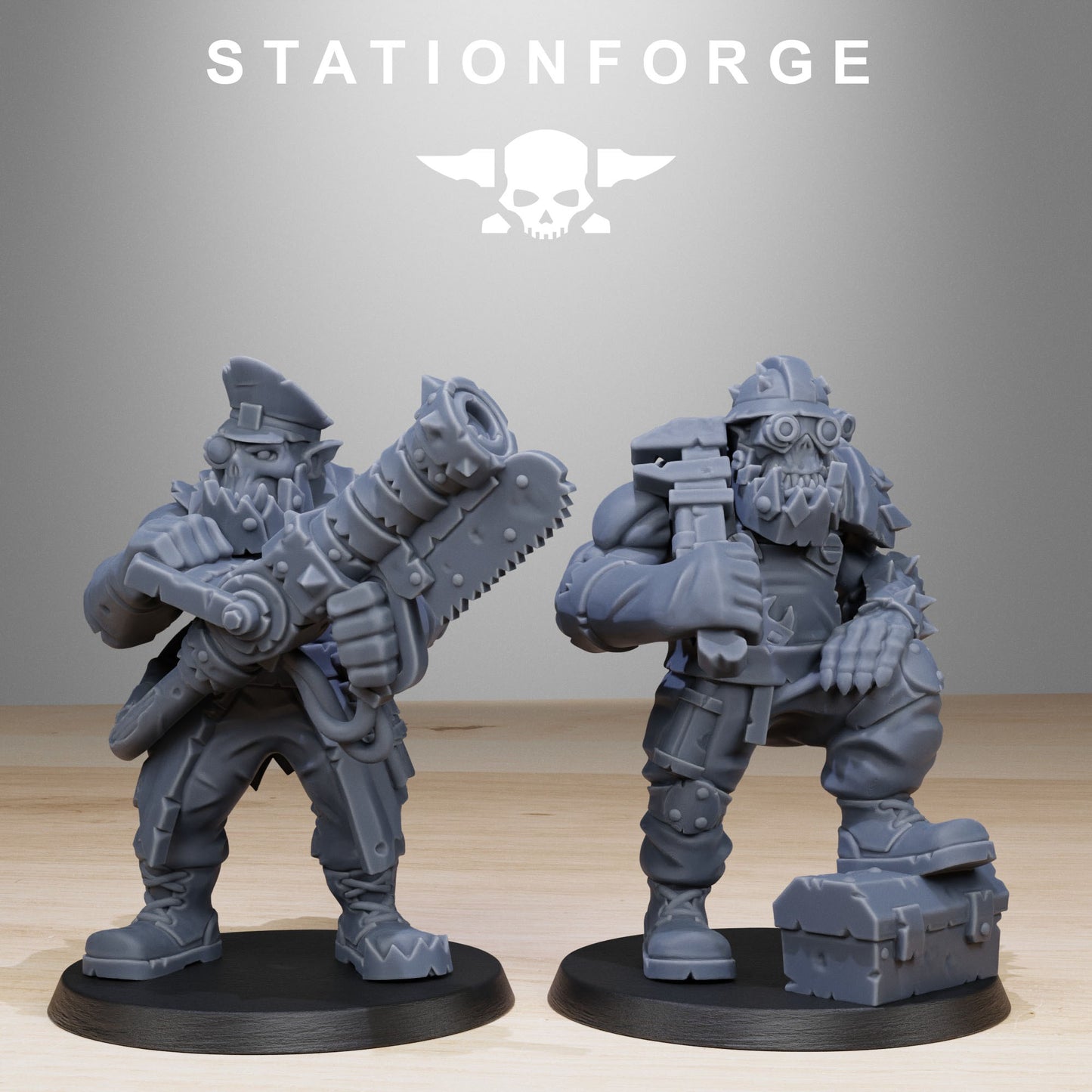 The Orkaz Team Fighters from Station Forge 32mm