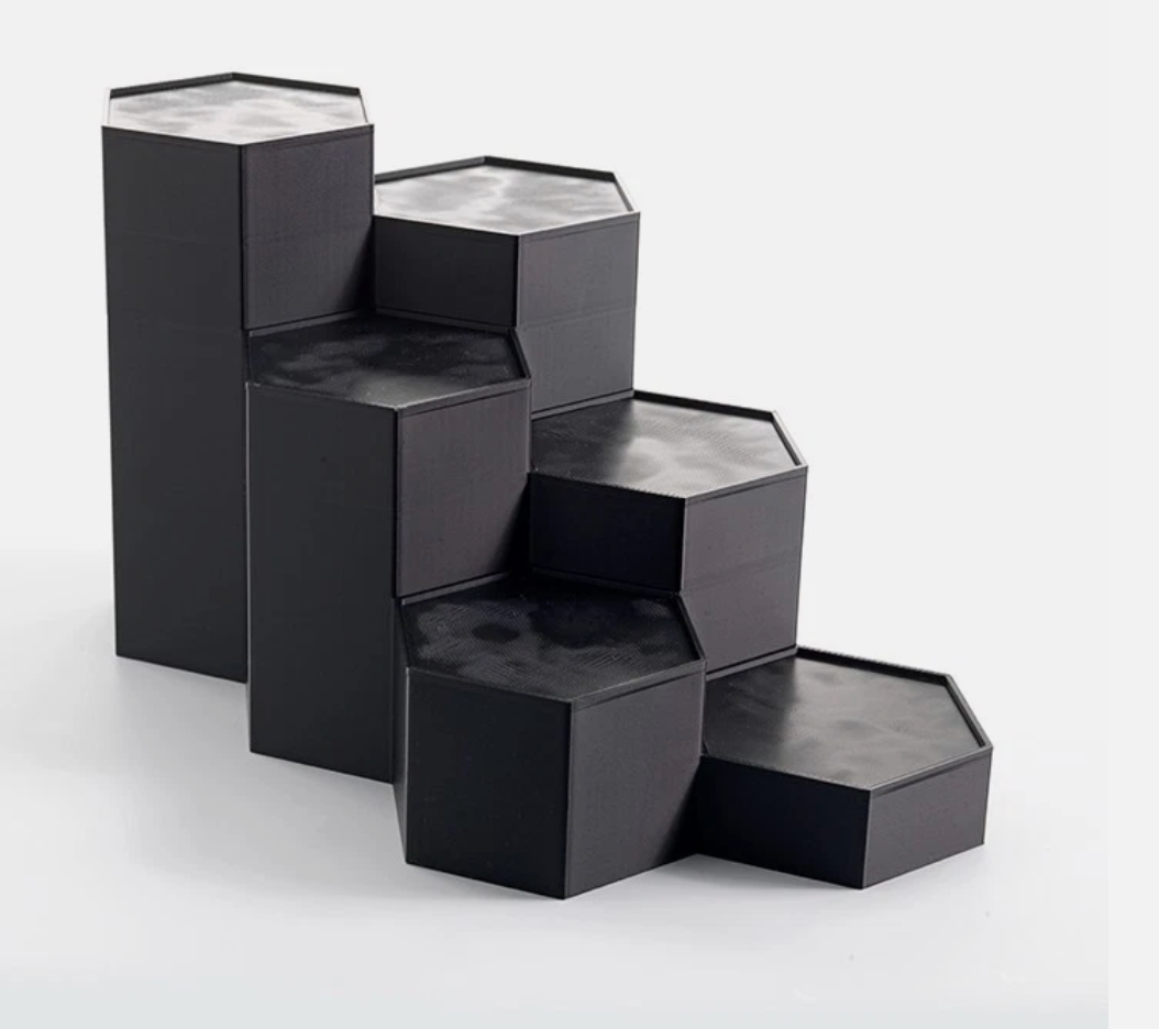 Star Wars 3D Printed Hexagon Display Stand system – 6"  black series Figures