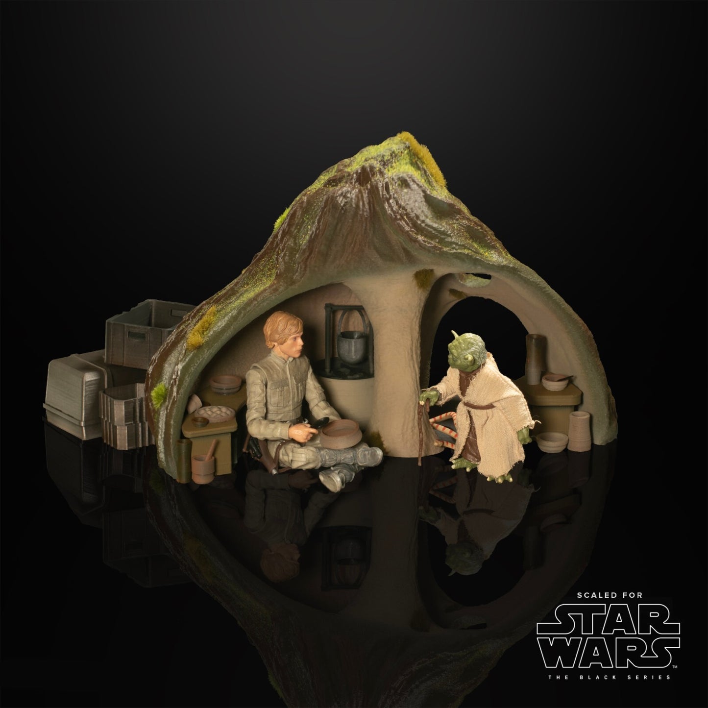 3D printed Yoda hut  diorama for Star Wars black Series figures